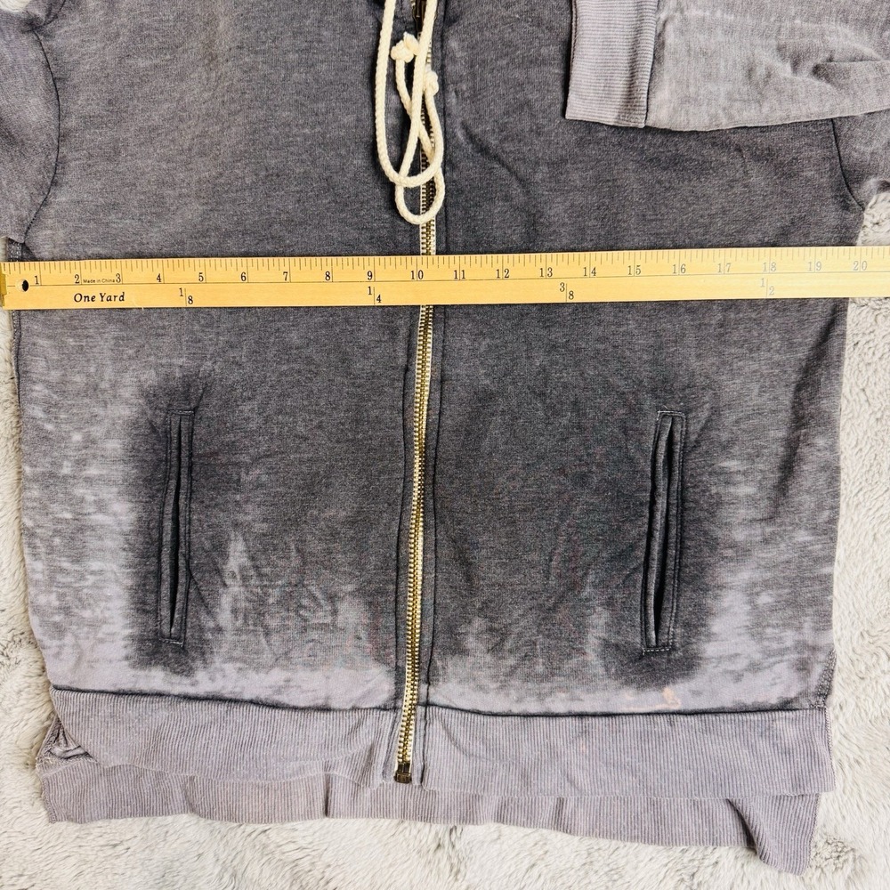 Chaser Blue Dye Sz XS Hoodie Oversized Full Zip Jacket Lightweight Grunge Comfy - Picture 5 of 12